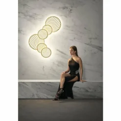 Plafonnier Mantra COLLAGE LED Or, 1 lumière