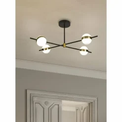 Plafonnier Mantra CUBA LED Or, Noir, 1 lumière