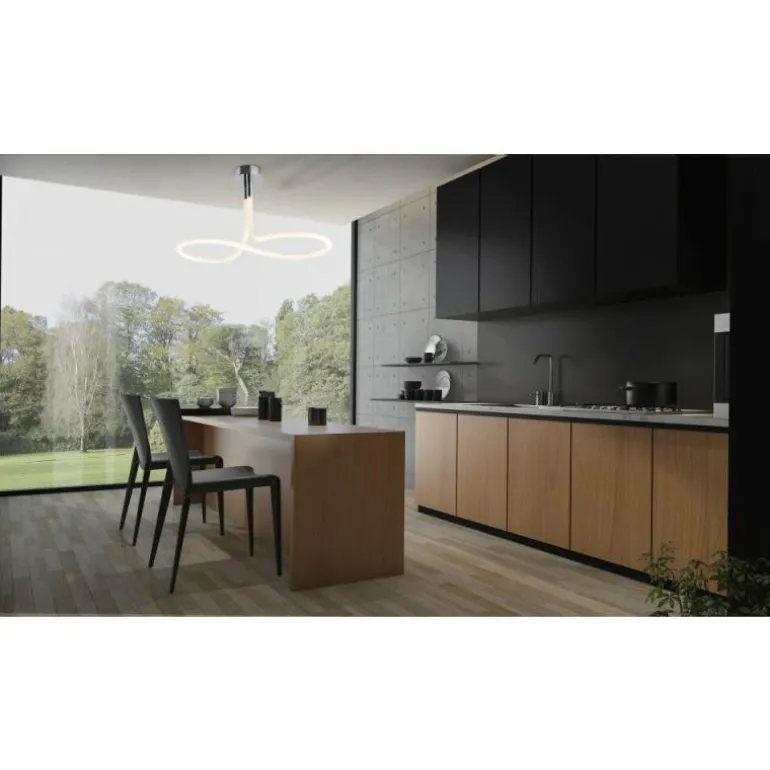 Plafonnier Mantra NUR LINE LED Chrome, Blanc, 1 lumière