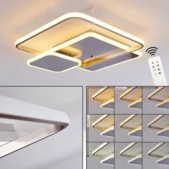 Plafonnier ManzanalesÂ  LED Chrome, 1 lumière, Télécommandes