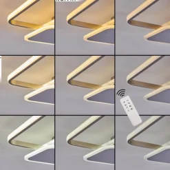 Plafonnier ManzanalesÂ  LED Chrome, 1 lumière, Télécommandes