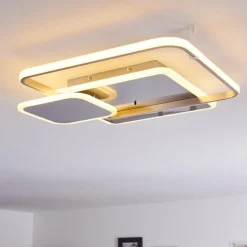 Plafonnier ManzanalesÂ  LED Chrome, 1 lumière, Télécommandes