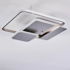 Plafonnier ManzanalesÂ  LED Chrome, 1 lumière, Télécommandes