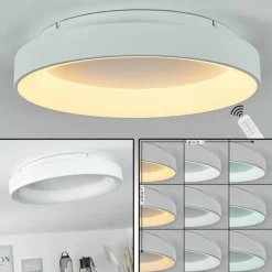 Plafonnier Maraya LED Blanc, 1 lumière, Télécommandes