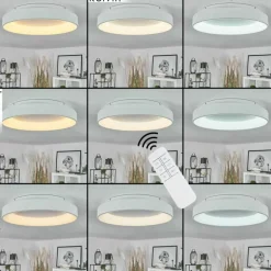 Plafonnier Maraya LED Blanc, 1 lumière, Télécommandes