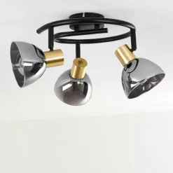 Plafonnier Mariefred Noir, 3 lumières