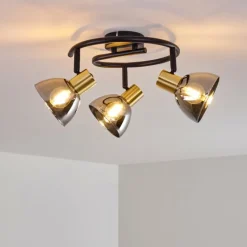 Plafonnier Mariefred Noir, 3 lumières