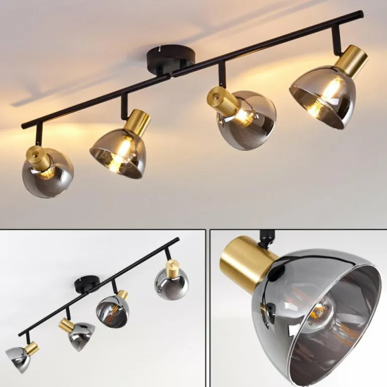 Plafonnier Mariefred Noir, 4 lumières