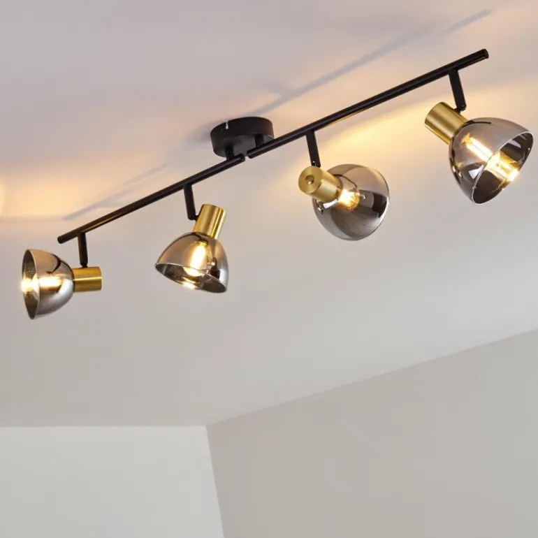 Plafonnier Mariefred Noir, 4 lumières