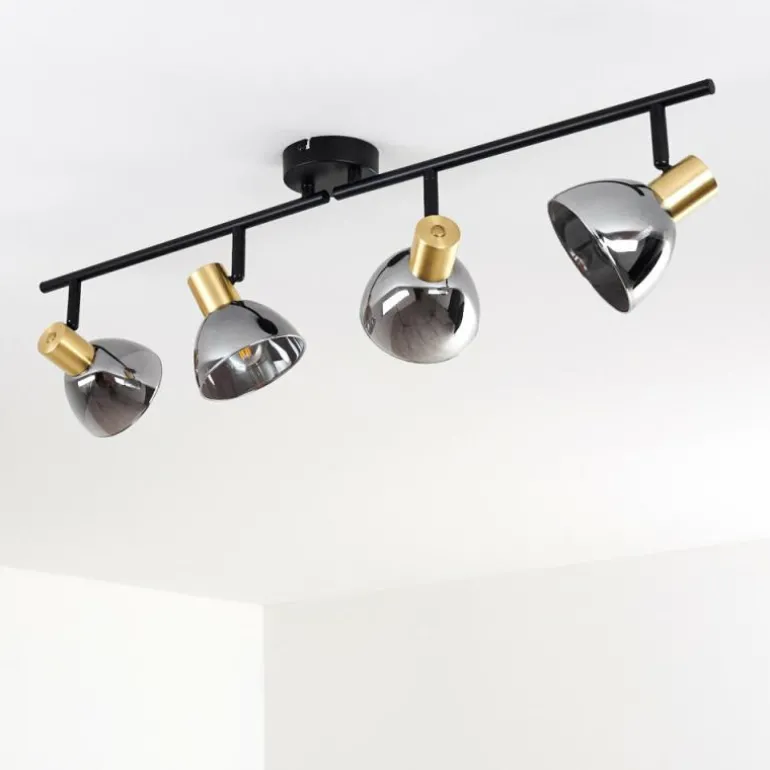 Plafonnier Mariefred Noir, 4 lumières