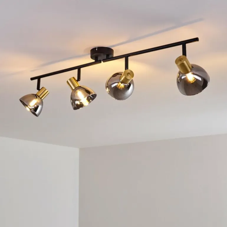 Plafonnier Mariefred Noir, 4 lumières