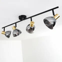 Plafonnier Mariefred Noir, 4 lumières