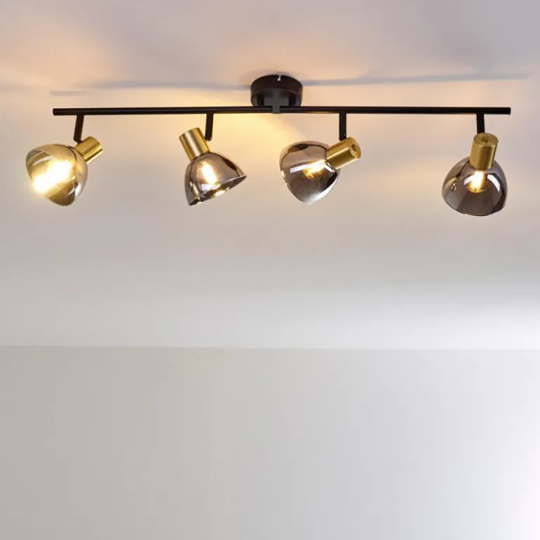 Plafonnier Mariefred Noir, 4 lumières