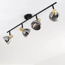 Plafonnier Mariefred Noir, 4 lumières