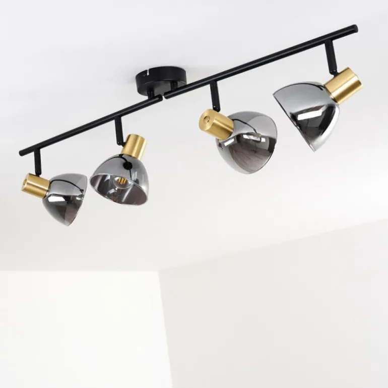 Plafonnier Mariefred Noir, 4 lumières