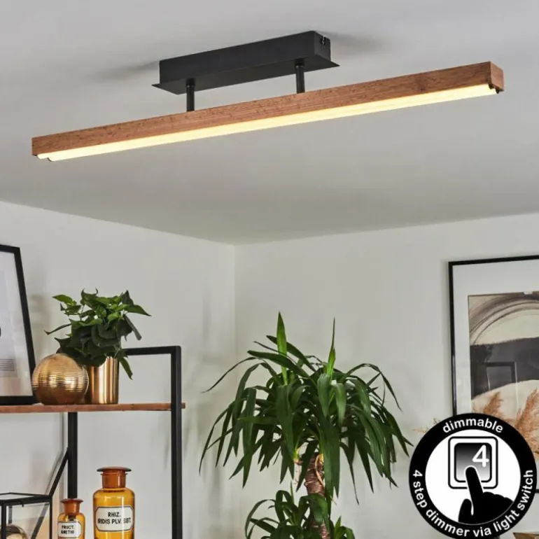 Plafonnier Maumela LED Noir, 1 lumière