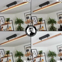 Plafonnier Maumela LED Noir, 1 lumière