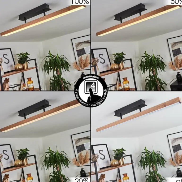 Plafonnier Maumela LED Noir, 1 lumière