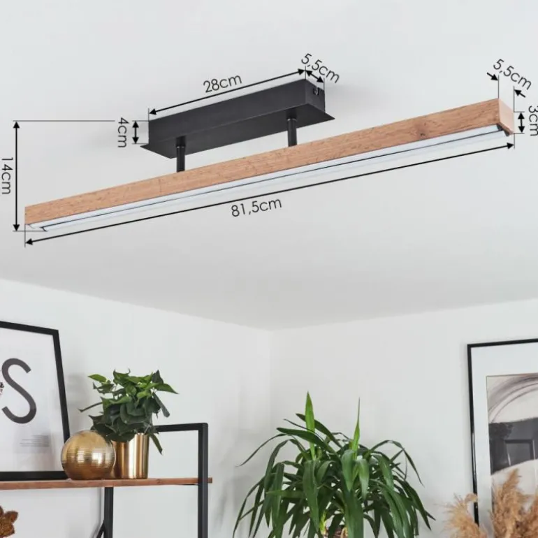 Plafonnier Maumela LED Noir, 1 lumière