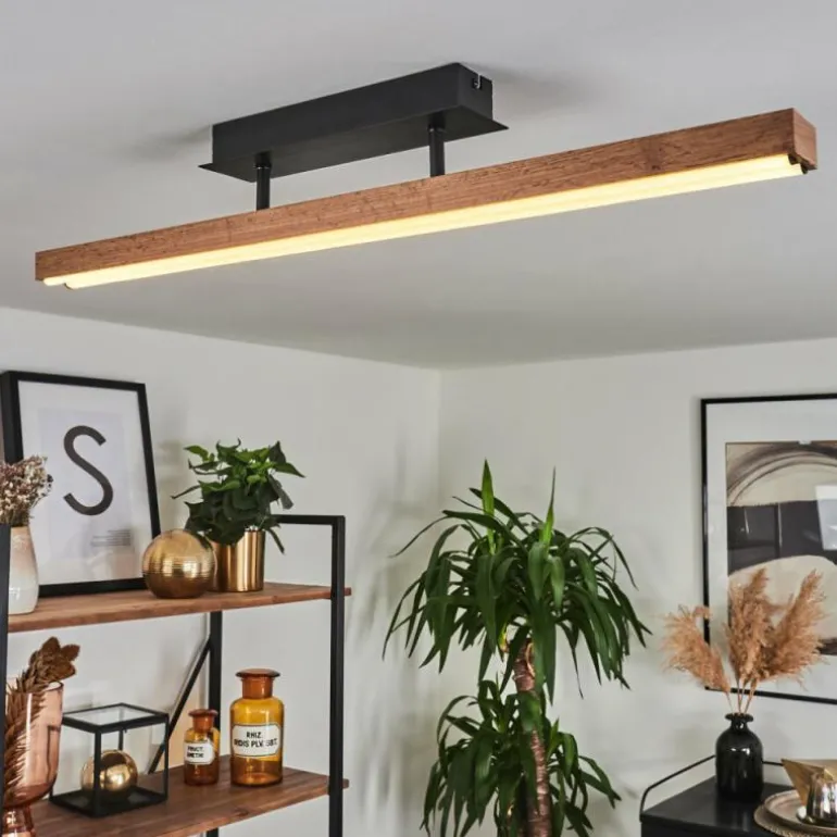 Plafonnier Maumela LED Noir, 1 lumière