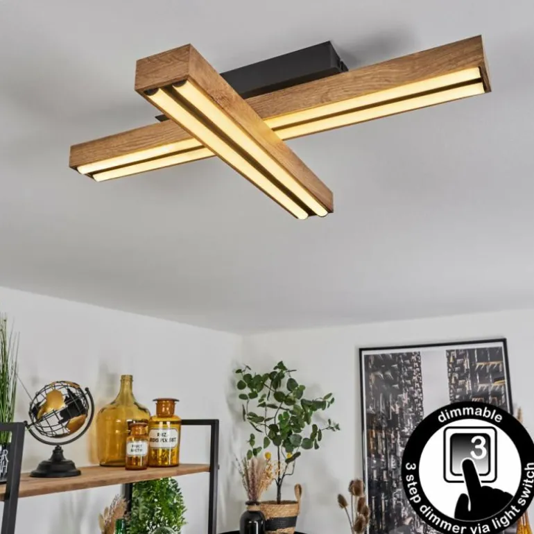 Plafonnier Maumela LED Noir, 1 lumière