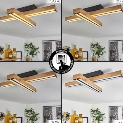 Plafonnier Maumela LED Noir, 1 lumière