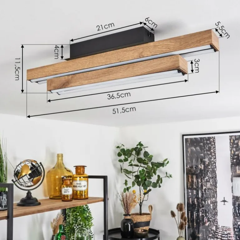 Plafonnier Maumela LED Noir, 1 lumière