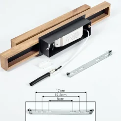 Plafonnier Maumela LED Noir, 1 lumière