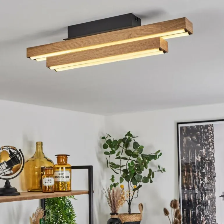 Plafonnier Maumela LED Noir, 1 lumière