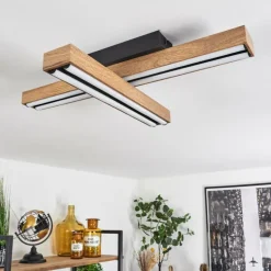 Plafonnier Maumela LED Noir, 1 lumière