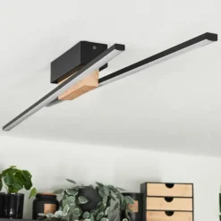 Plafonnier Meiral LED Écru, Noir, 2 lumières