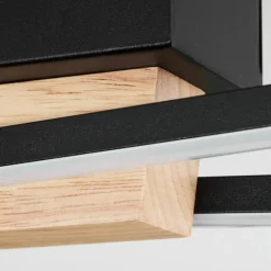 Plafonnier Meiral LED Écru, Noir, 2 lumières