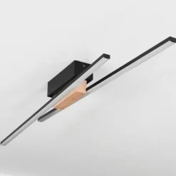 Plafonnier Meiral LED Écru, Noir, 2 lumières