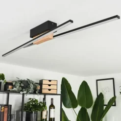 Plafonnier Meiral LED Écru, Noir, 2 lumières