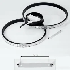 Plafonnier Melosa LED Noir, Blanc, 1 lumière