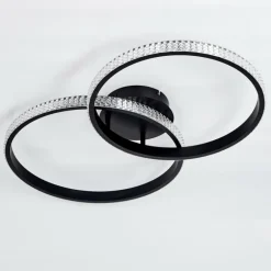 Plafonnier Melosa LED Noir, Blanc, 1 lumière