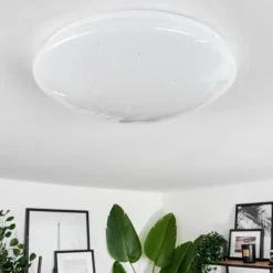 Plafonnier Melres LED Blanc, 1 lumière, Télécommandes