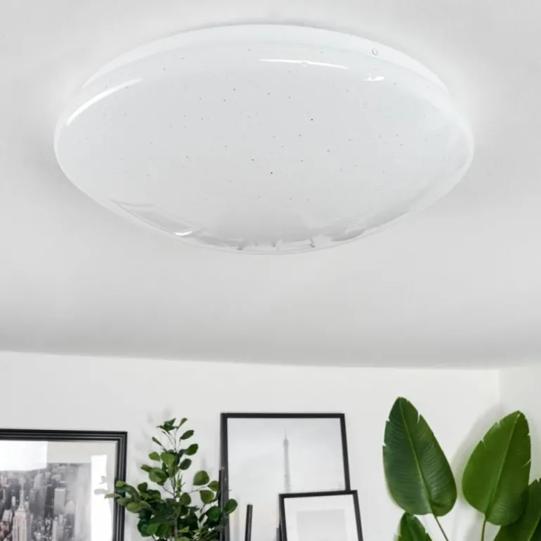 Plafonnier Melres LED Blanc, 1 lumière, Télécommandes