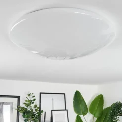 Plafonnier Melres LED Blanc, 1 lumière, Télécommandes