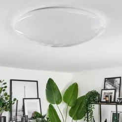 Plafonnier Melres LED Blanc, 1 lumière, Télécommandes