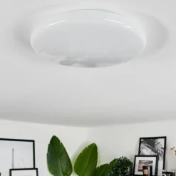 Plafonnier Melres LED Blanc, 1 lumière, Télécommandes