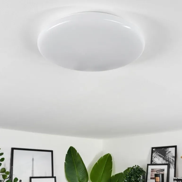 Plafonnier Melres LED Blanc, 1 lumière, Télécommandes