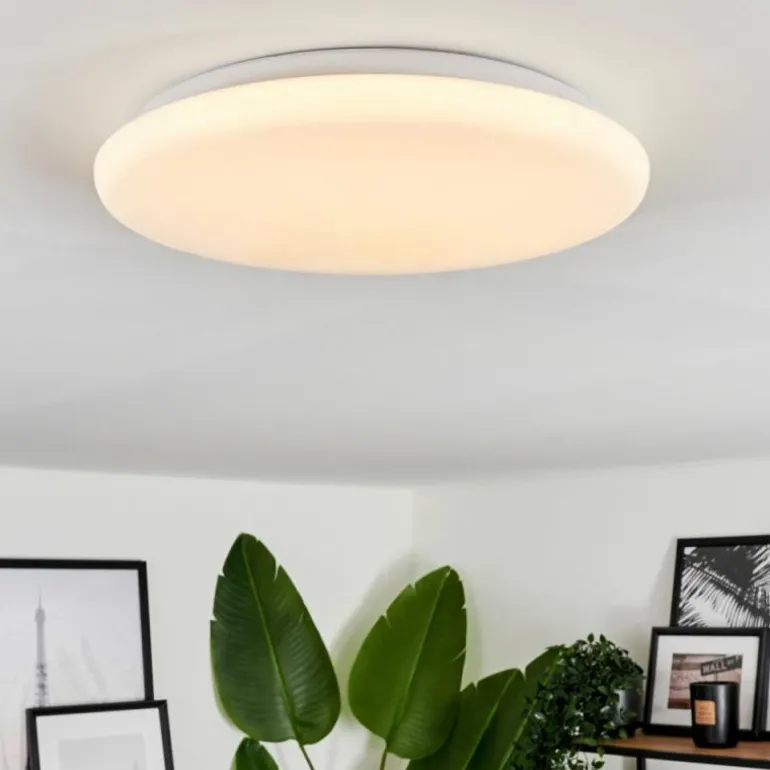 Plafonnier Melres LED Blanc, 1 lumière, Télécommandes