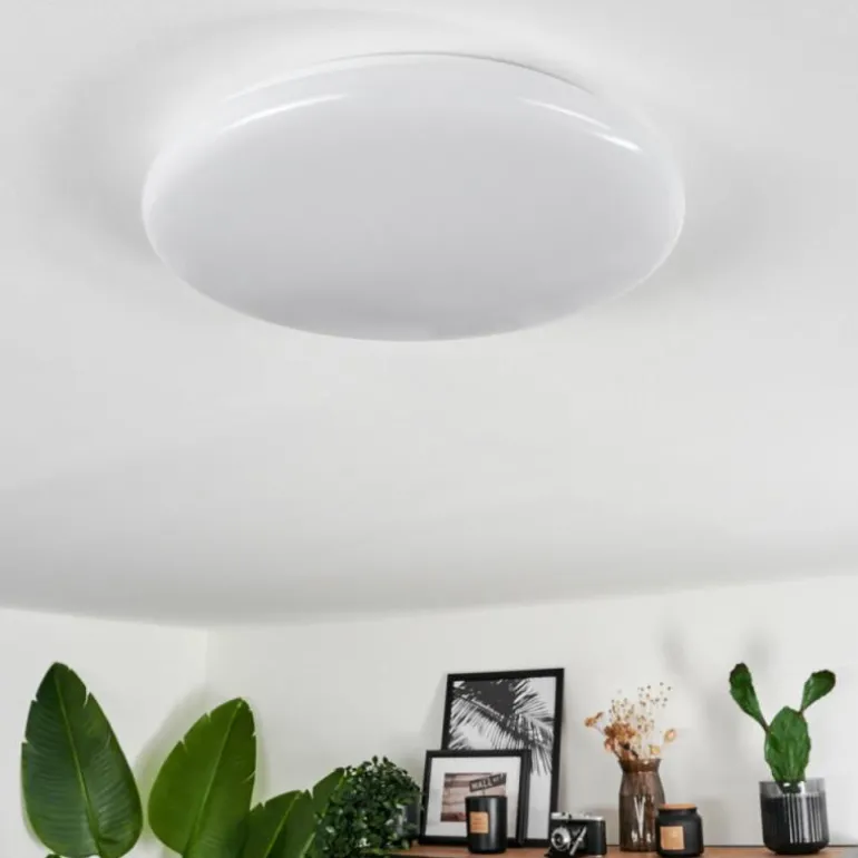 Plafonnier Melres LED Blanc, 1 lumière, Télécommandes