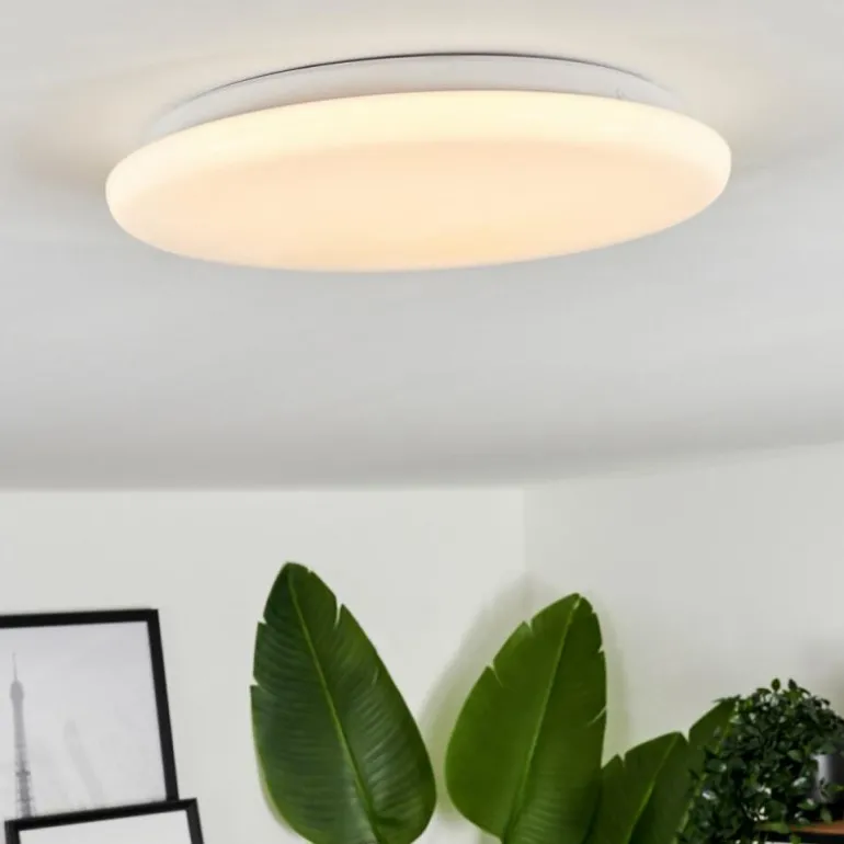 Plafonnier Melres LED Blanc, 1 lumière, Télécommandes