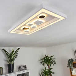 Plafonnier Minichu LED Noir, Blanc, 1 lumière, Télécommandes