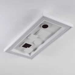 Plafonnier Minichu LED Noir, Blanc, 1 lumière, Télécommandes
