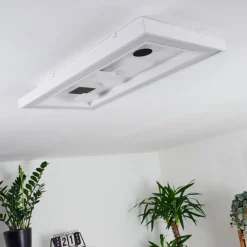 Plafonnier Minichu LED Noir, Blanc, 1 lumière, Télécommandes