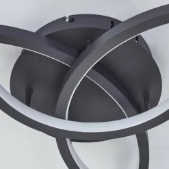 Plafonnier Moemoto LED Anthracite, 1 lumière, Télécommandes