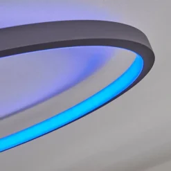 Plafonnier Moemoto LED Anthracite, 1 lumière, Télécommandes